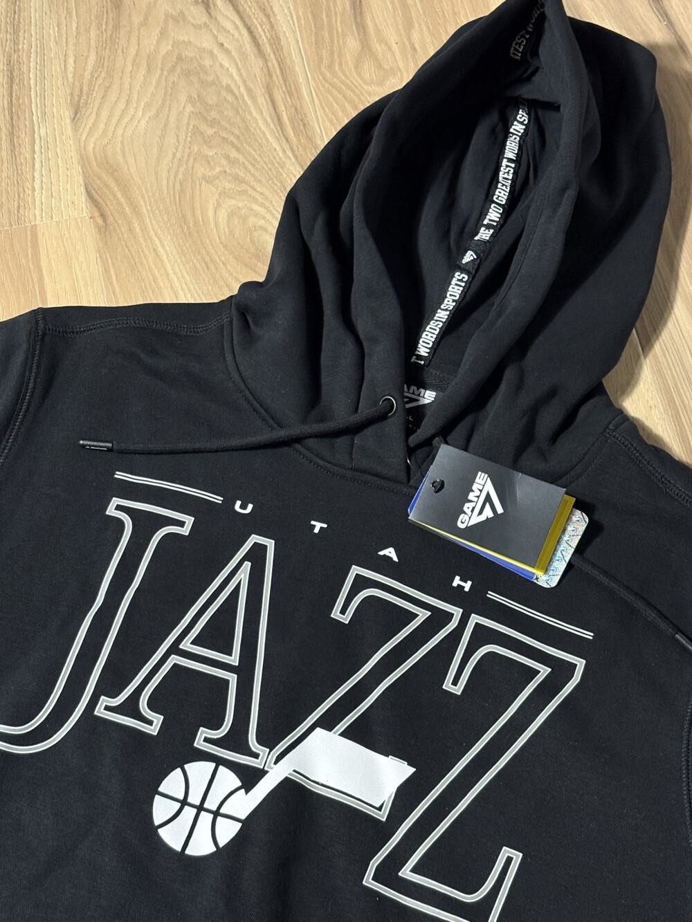 Utah Jazz GAME 7 NBA Black Hoodie Sweatshirt Small NWT Licensed